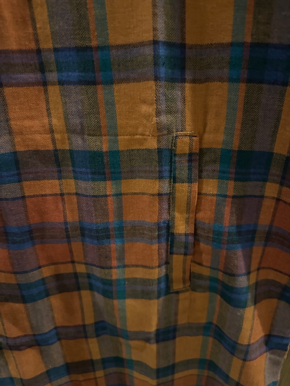NWOT Toad&Co Orange and Blue Plaid Shirt Dress - Small - Picture 3 of 7
